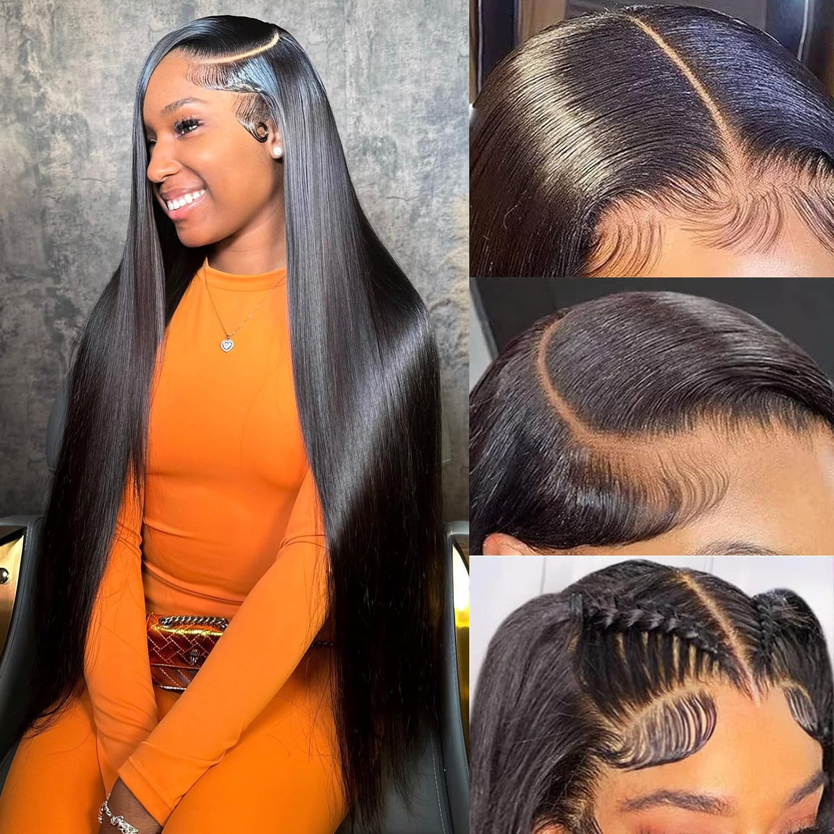 Straight Lace Front Wig Human Hair 20 Inch 13x4 HD Transparent Full Lace Frontal Wigs Human Hair Pre Plucked with Baby Hair Brazilian Virgin Human Hair Wigs for Black Women